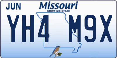 MO license plate YH4M9X