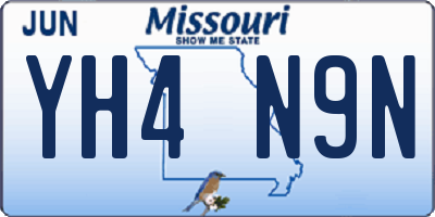 MO license plate YH4N9N