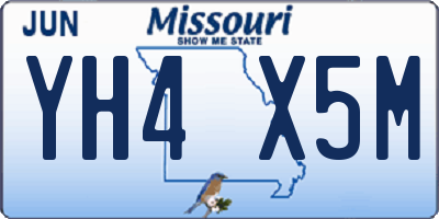 MO license plate YH4X5M