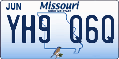 MO license plate YH9Q6Q