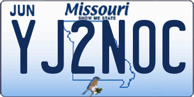 MO license plate YJ2NOC