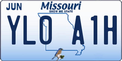 MO license plate YL0A1H