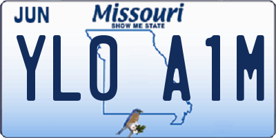 MO license plate YL0A1M