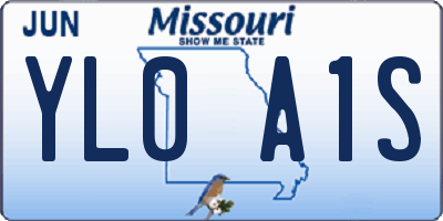 MO license plate YL0A1S
