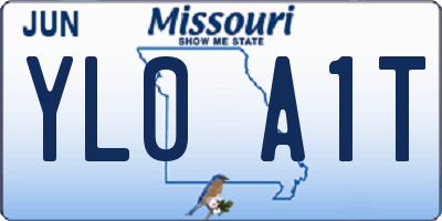 MO license plate YL0A1T