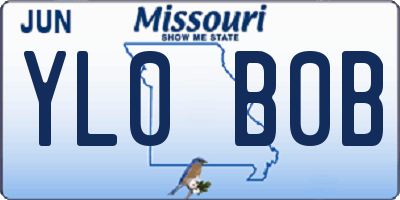MO license plate YL0B0B