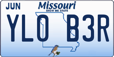 MO license plate YL0B3R
