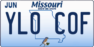 MO license plate YL0C0F