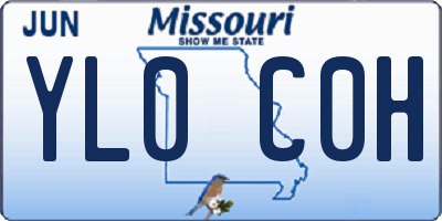 MO license plate YL0C0H