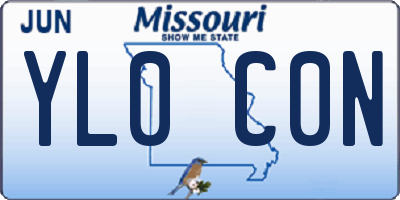 MO license plate YL0C0N