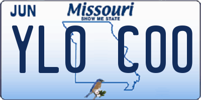 MO license plate YL0C0O