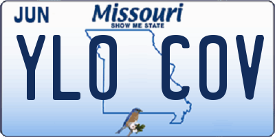 MO license plate YL0C0V