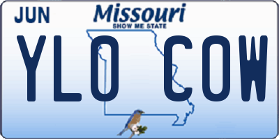 MO license plate YL0C0W