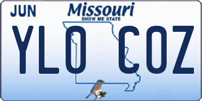 MO license plate YL0C0Z