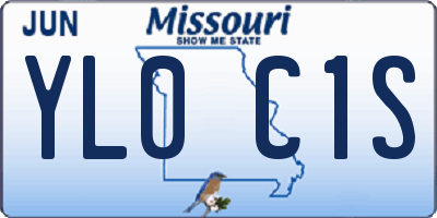 MO license plate YL0C1S
