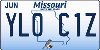 MO license plate YL0C1Z
