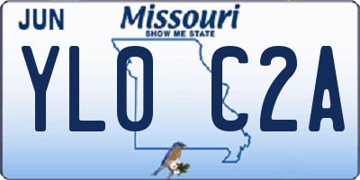 MO license plate YL0C2A