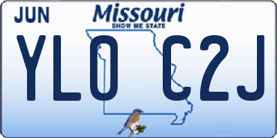 MO license plate YL0C2J