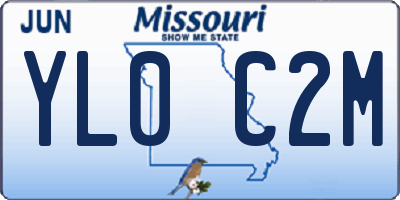 MO license plate YL0C2M
