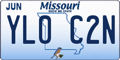 MO license plate YL0C2N