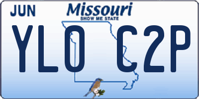 MO license plate YL0C2P