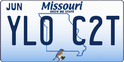 MO license plate YL0C2T
