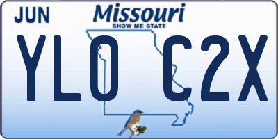 MO license plate YL0C2X