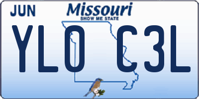 MO license plate YL0C3L