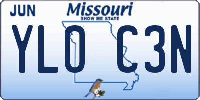 MO license plate YL0C3N