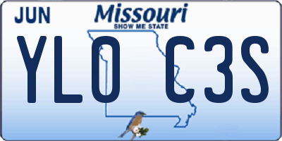 MO license plate YL0C3S