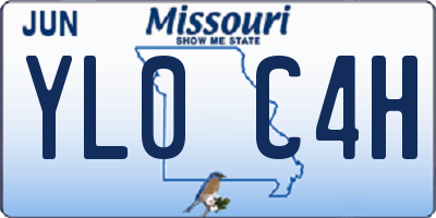 MO license plate YL0C4H