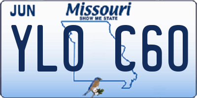 MO license plate YL0C6O