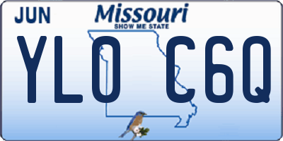 MO license plate YL0C6Q
