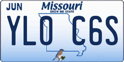 MO license plate YL0C6S