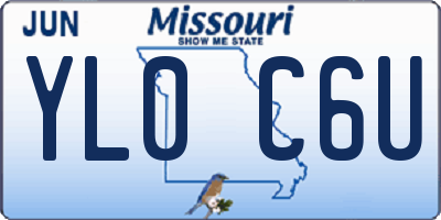 MO license plate YL0C6U