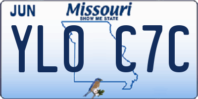 MO license plate YL0C7C