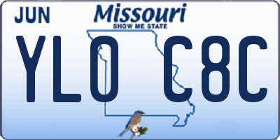 MO license plate YL0C8C