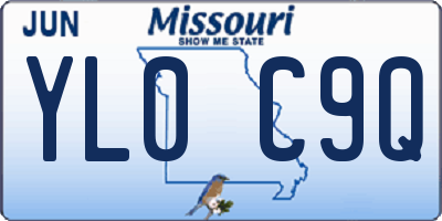 MO license plate YL0C9Q