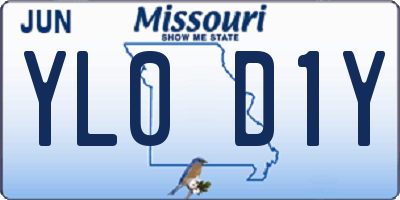 MO license plate YL0D1Y
