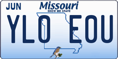 MO license plate YL0E0U