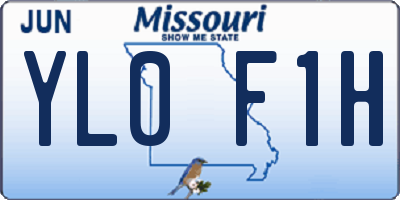 MO license plate YL0F1H