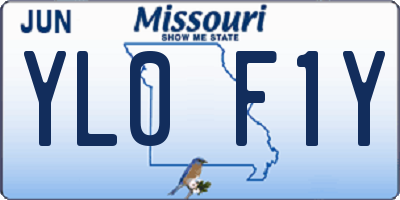 MO license plate YL0F1Y