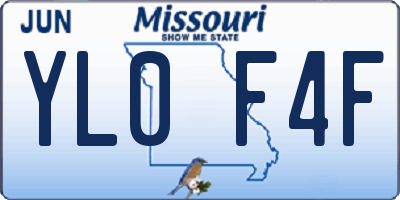 MO license plate YL0F4F