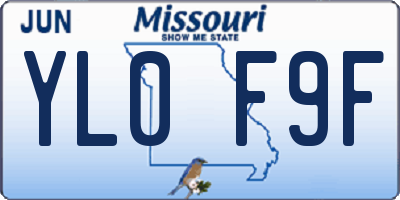 MO license plate YL0F9F