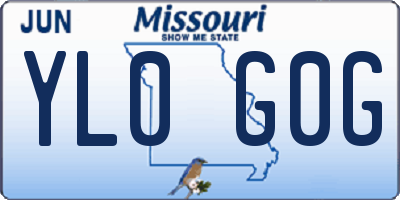 MO license plate YL0G0G