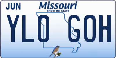 MO license plate YL0G0H