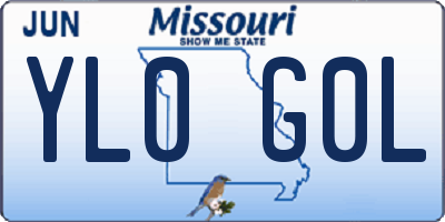 MO license plate YL0G0L