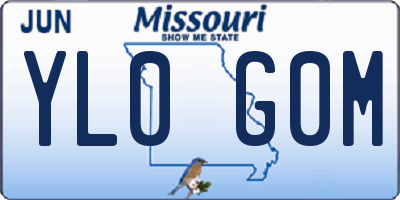 MO license plate YL0G0M