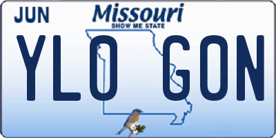 MO license plate YL0G0N