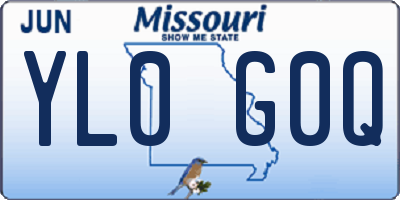 MO license plate YL0G0Q